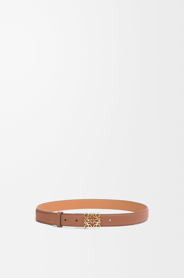 Anagram belt in grained calfskin - Kemer