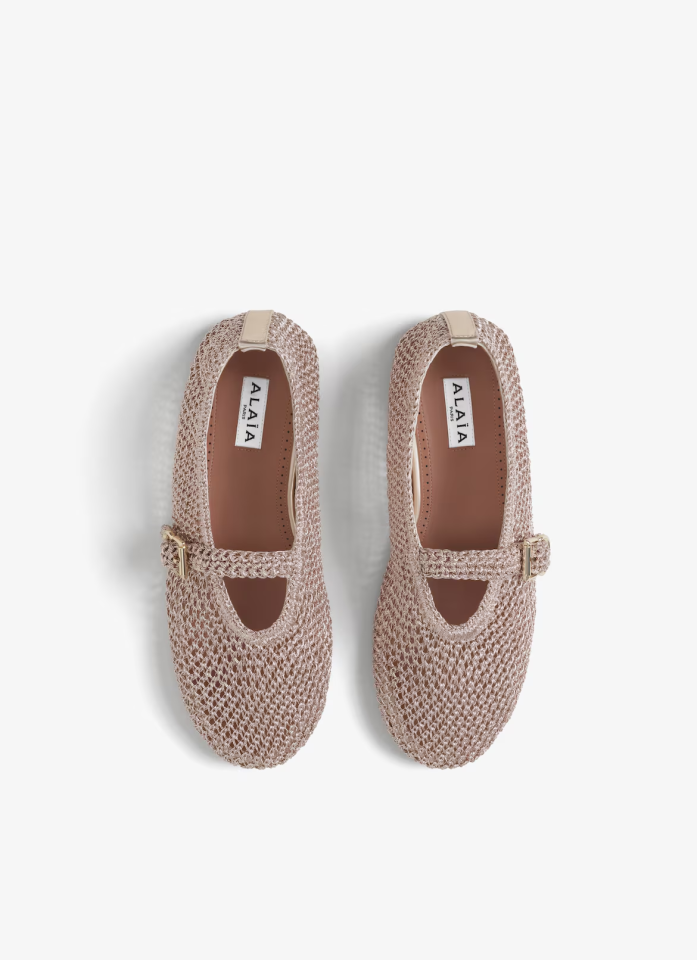 LUREX KNIT BALLERINAS - Babet