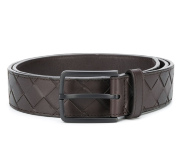 intrecciato weave belt - Belt, Brown