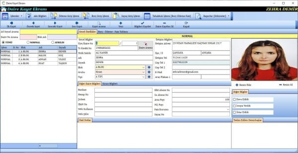HURSOFT SİTE YÖNETİM PROGRAMI (200 DAİRE KAYIT KAPASİTELİ)