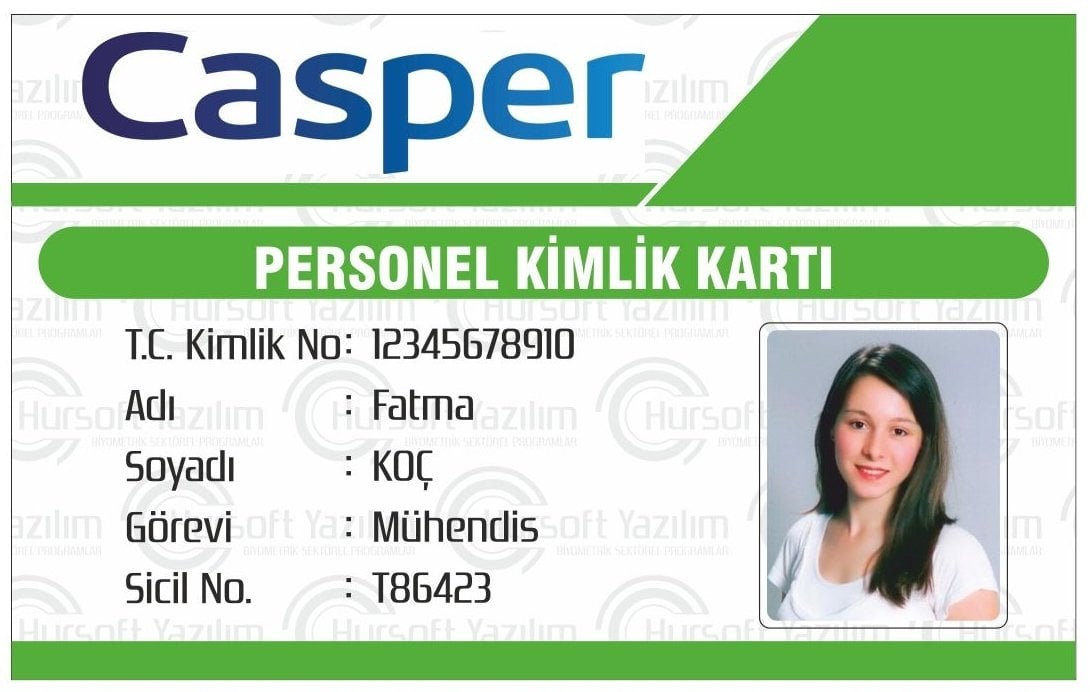 PERSONEL KİMLİK KARTI (PROXİMİTY - MİFARE KART BASKILI) - MATBAA BASKISI - 100 ADET KART