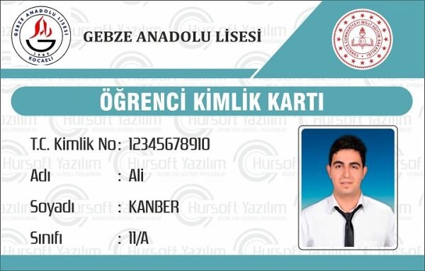 OKUL ÖĞRENCİ KİMLİK KARTI (PROXİMİTY - MİFARE KART BASKILI) - MATBAA BASKISI - 100 ADET KART