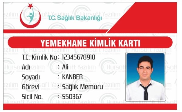 YEMEKHANE KİMLİK KARTI (PROXİMİTY - MİFARE KART BASKILI) - MATBAA BASKISI - 100 ADET KART