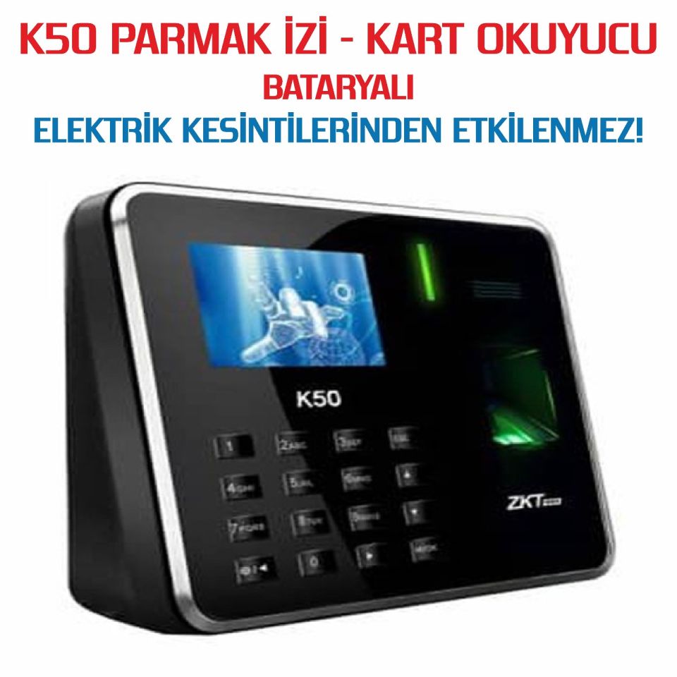 HURSOFT K50 PARMAK İZİ OKUYUCU (3000 PARMAK İZİ - 3000 KART OKUMA ÖZELLİĞİ)