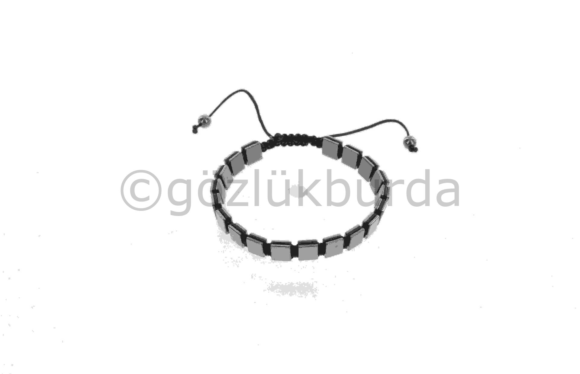 OSSE BİLEKLİK GUN METAL MAKROME