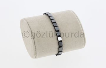 OSSE BİLEKLİK GUN METAL MAKROME