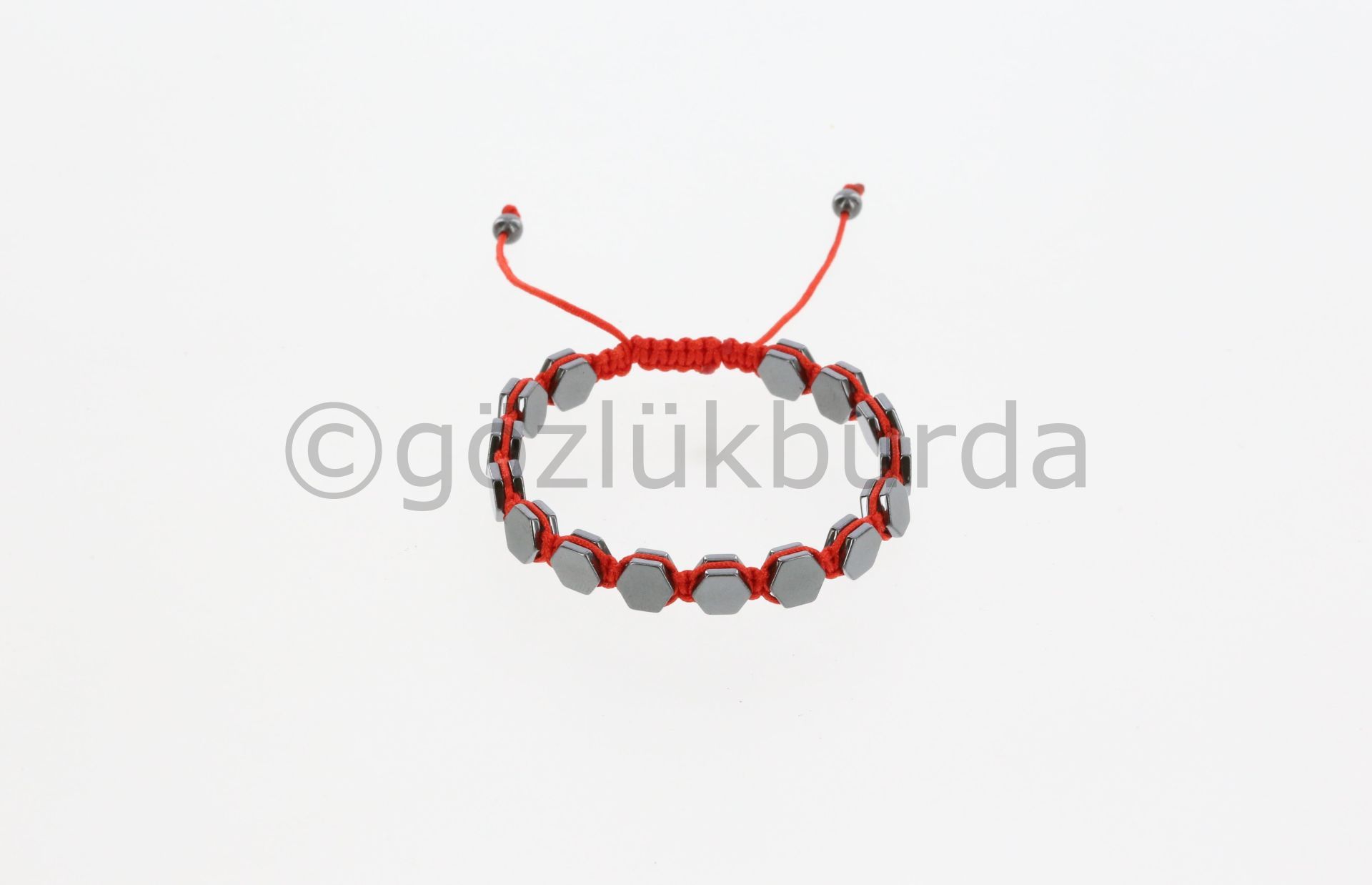 OSSE BİLEKLİK GUN METAL MAKROME