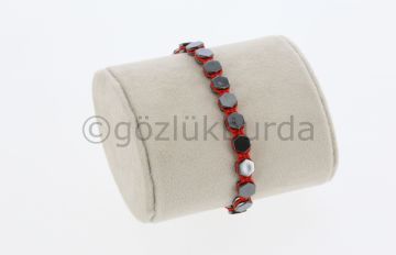 OSSE BİLEKLİK GUN METAL MAKROME