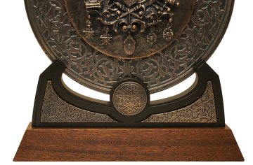 Osmanlı Devlet Arması Rozet Panel Bronz Kaplama