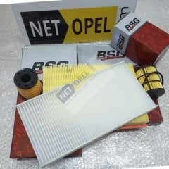 Opel Corsa C Filtre Bakım Seti Tırnakli Yağ Filtreli1.3 Motorlar BSG Marka