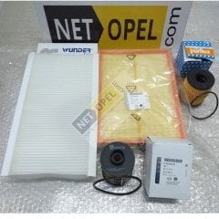 Opel Corsa C Filtre Bakım Seti 1.3 Motor Tırnaklı Yağ Filtreli GM