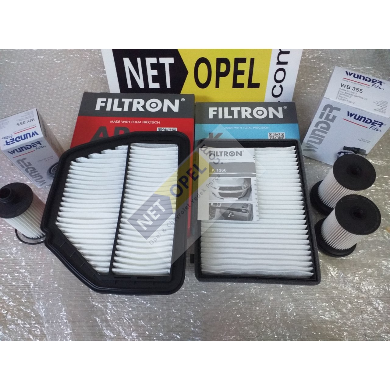 Chevrolet Captiva Filtre Bakım Seti ( Uzun Tip Mazot Filtreli ) 2012-2015 FİLTRON -WUNDER