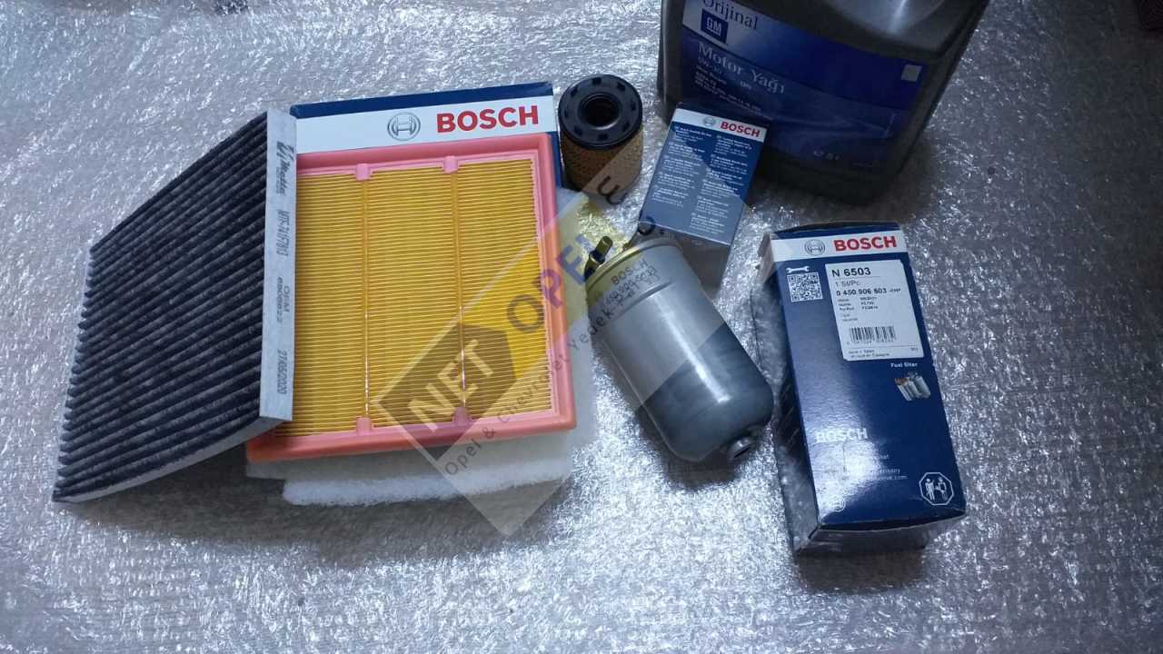 Opel Corsa E Filtre Bakım Seti 1.3 Motor 5/30 Motor Yağlı BOSCH - GM