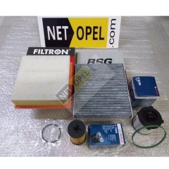 Opel Meriva B Filtre Bakım Seti 1.6 Dizel BOSCH - FİLTRON