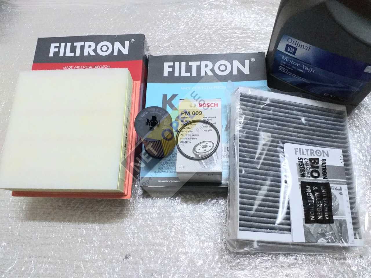 Opel Meriva B Filtre Bakım Seti Motor Yağlı 1.4 BOSCH - FİLTRON