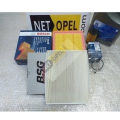Opel Corsa D Bakım Filtre Seti 5/30 Motor Yağlı 1.2 - 1.4 Motorlar 2011-2014 BOSCH Orjinal İçerik..