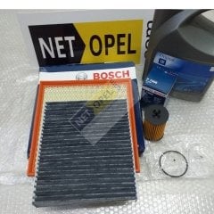 Opel Astra J Filtre Bakım Seti Motor Yağlı A14NET - A14NEL-A16LET Motorlar BOSCH