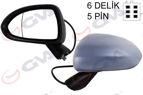 Opel Corsa E Ayna ( Komple ) Sol Kör Noktalı Isıtmalı