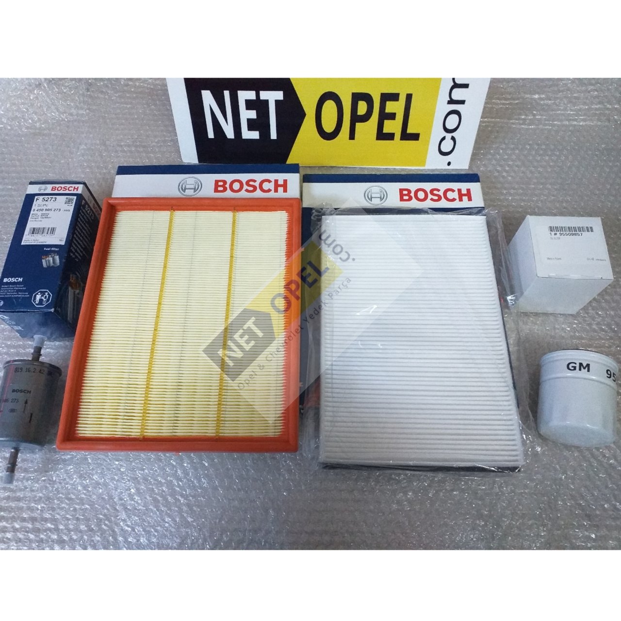 Opel Zafira A Filtre Bakım Seti 1.6 Motor GM - BOSCH