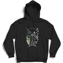 Attack On Titan Anime Baskılı Kapüşonlu Sweatshirt