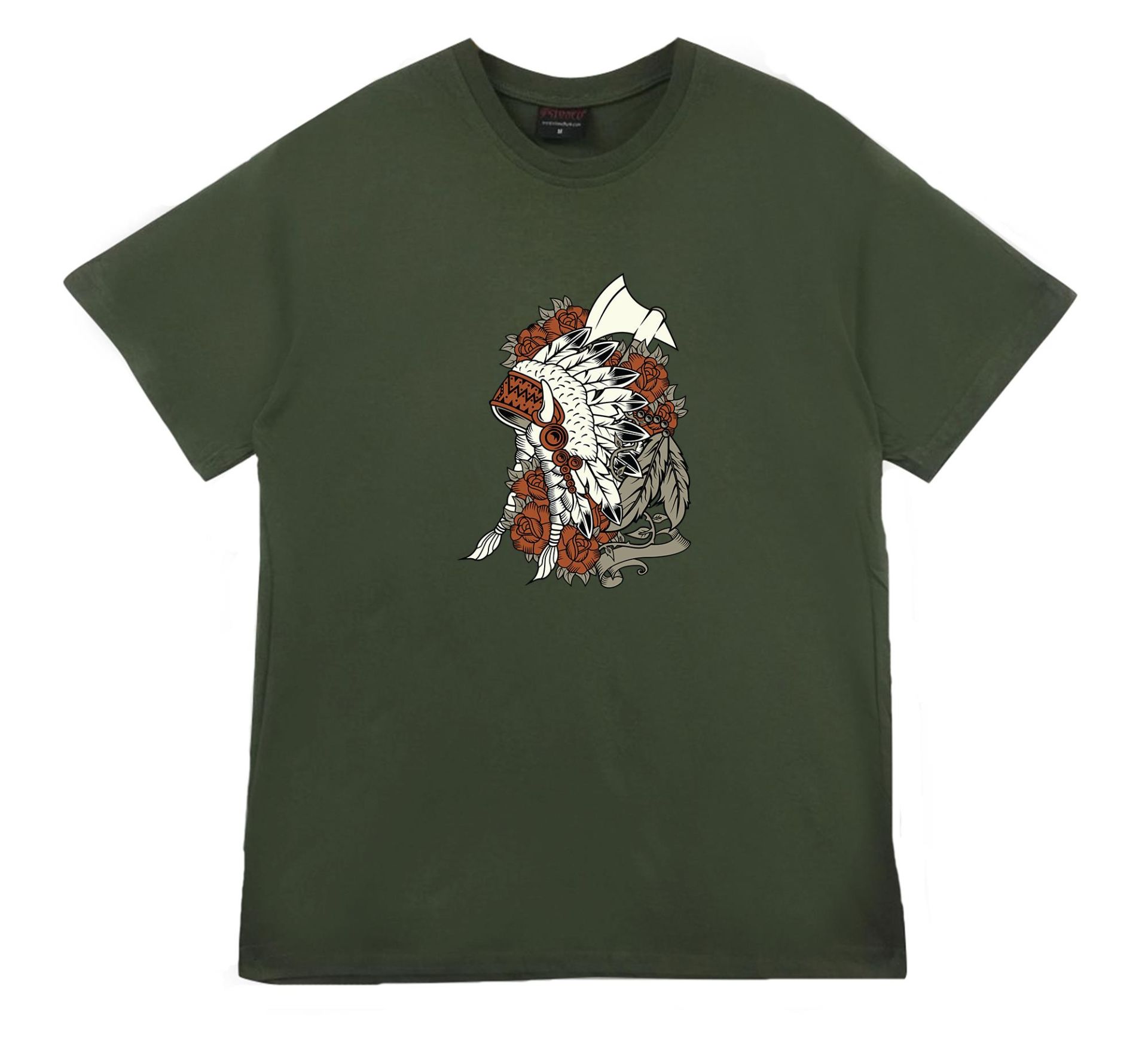 Kızılderili Baskılı T-shirt
