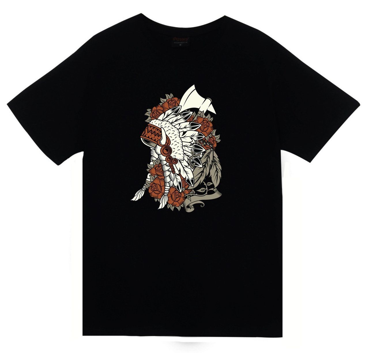 Kızılderili Baskılı T-shirt