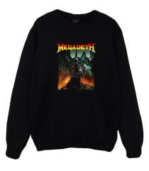 Megadeth Baskılı Bisiklet Yaka Sweatshirt