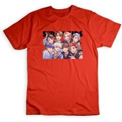 Stray Kids Kpop Müzik Grubu Baskılı Tshirt