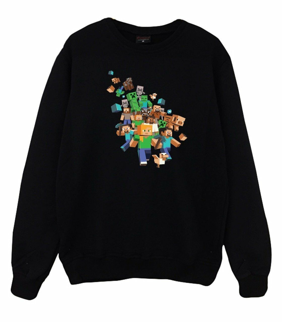 Minecraft Baskılı Sweatshirt