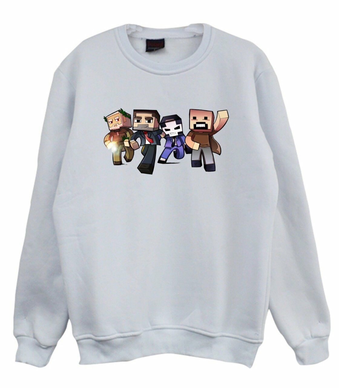 Minecraft Baskılı Sweatshirt