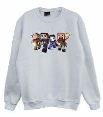 Minecraft Baskılı Sweatshirt
