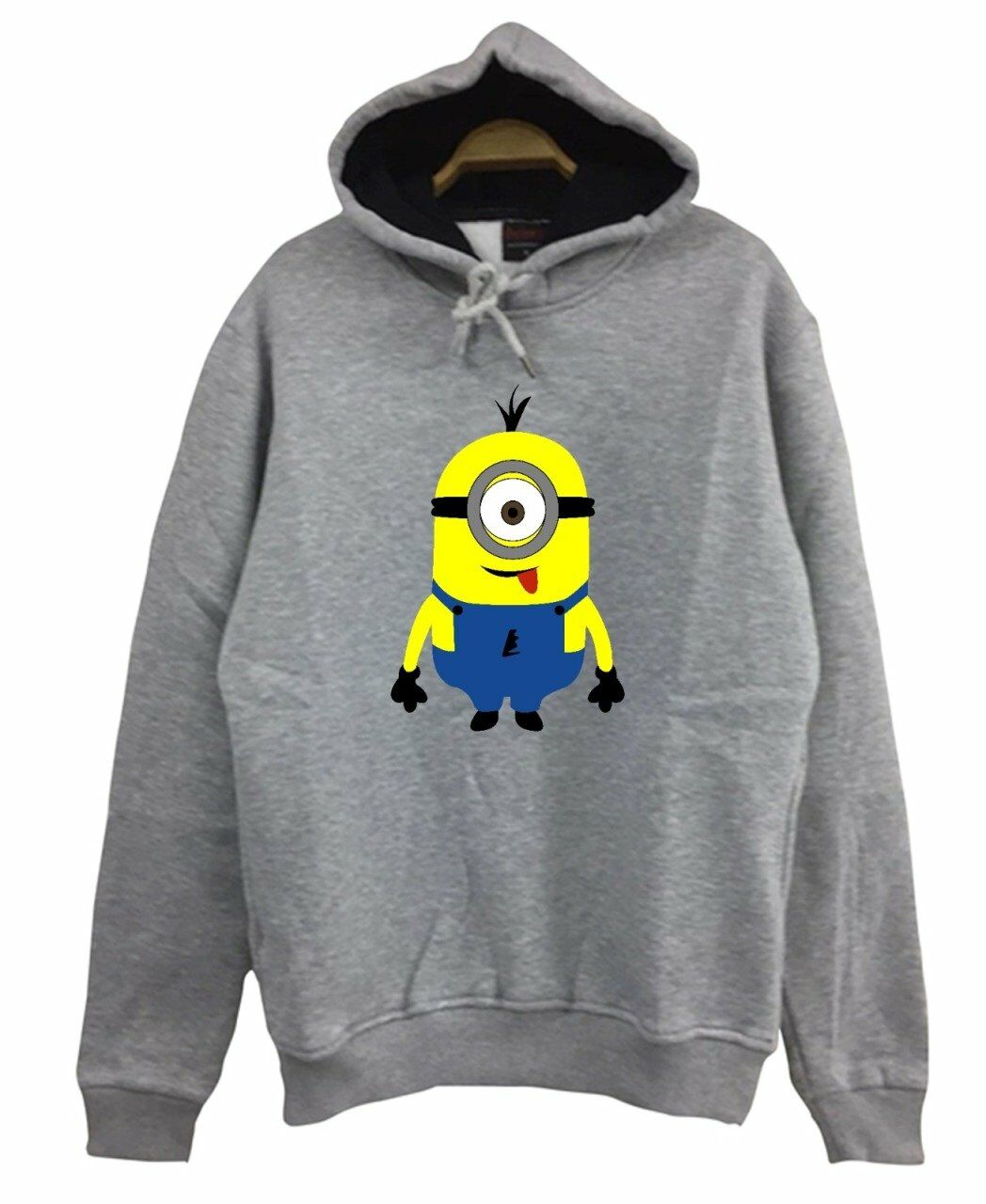 Minions Baskılı Kapüşonlu Sweatshirt
