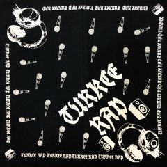 Türkçe Rap Kulaklık Mikrofon Penye Bandana