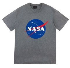 Nasa Baskılı T-shirt GRİ - L
