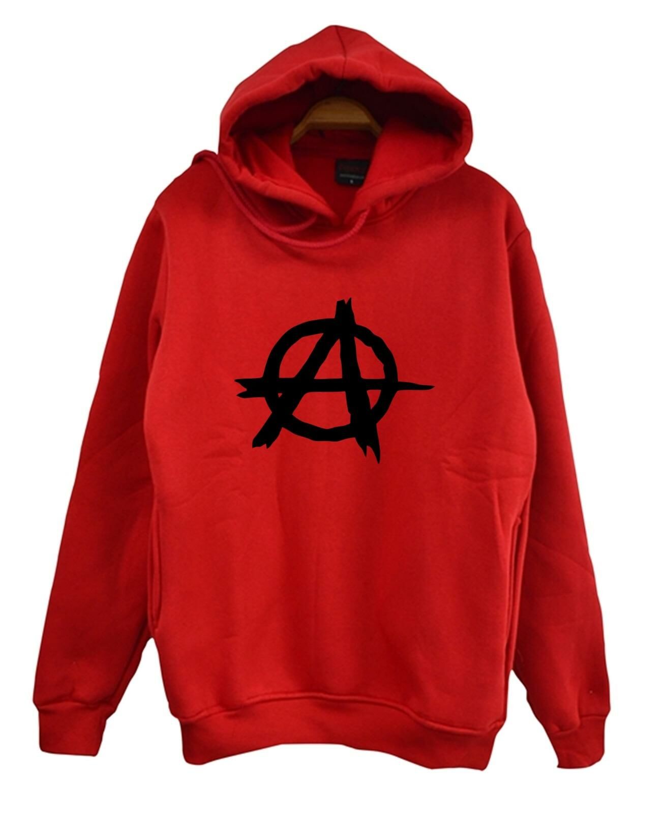 Anarchy Baskılı Kapüşonlu Sweatshirt