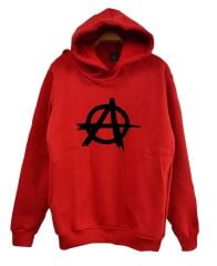 Anarchy Baskılı Kapüşonlu Sweatshirt