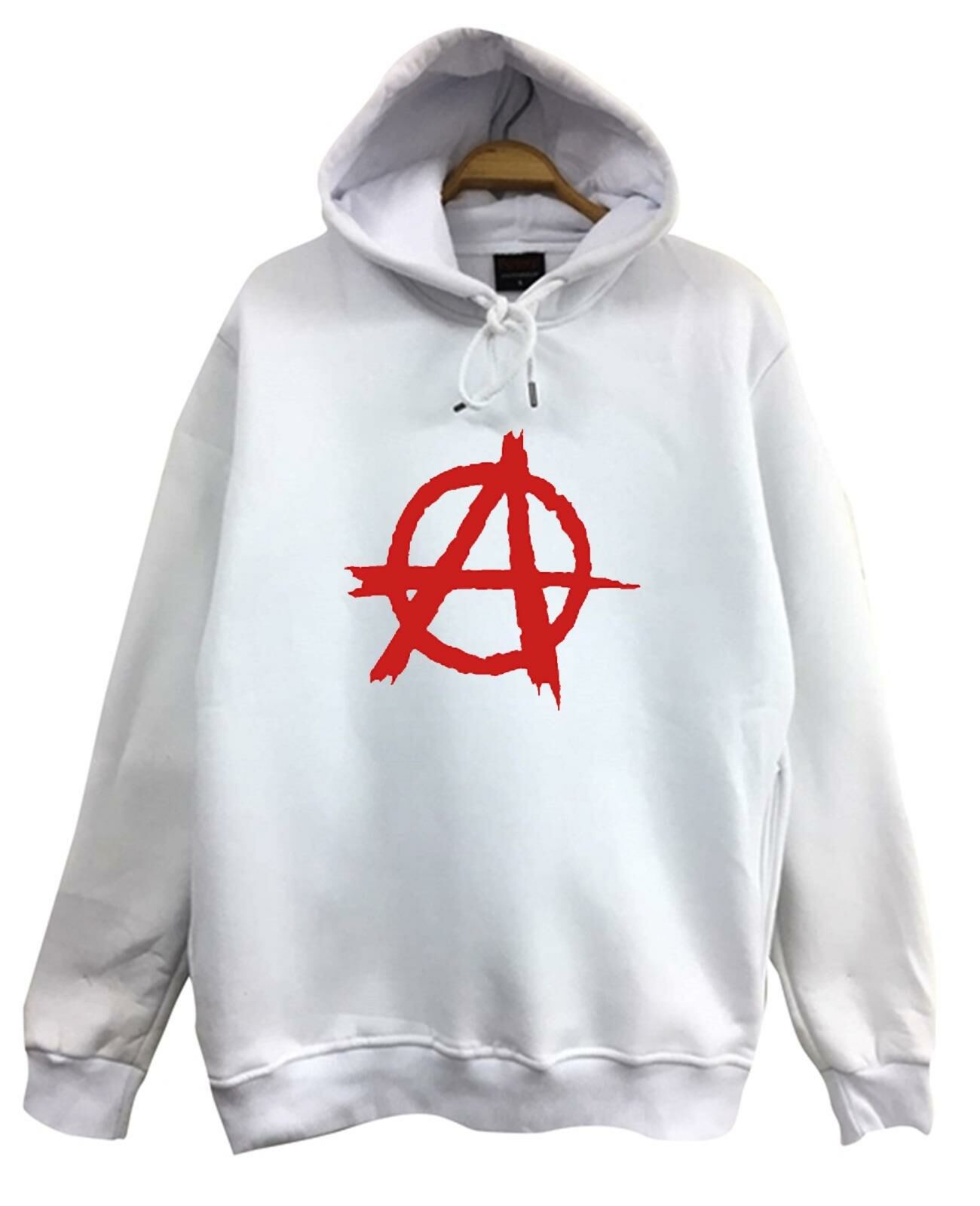 Anarchy Baskılı Kapüşonlu Sweatshirt