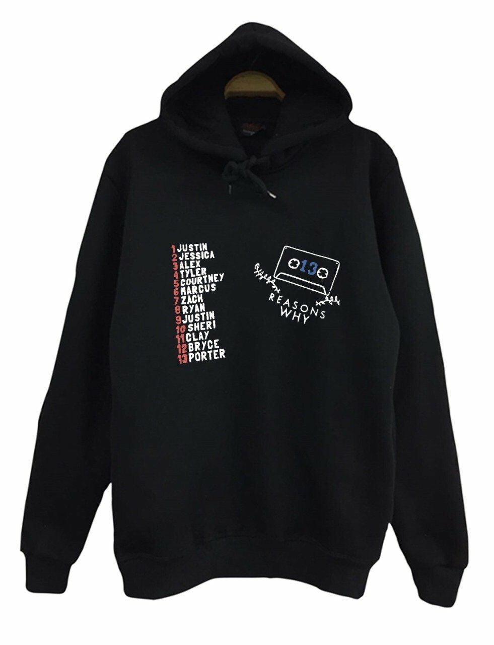 Ölmek İçin 13 Sebep Baskılı Kapüşonlu Sweatshirt