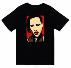 Marilyn Manson Baskılı T-shirt