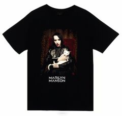 Marilyn Manson Baskılı T-shirt