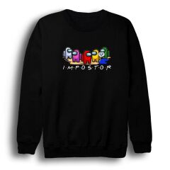 Among Us Oyun Baskılı Bisiklet Yaka Sweatshirt