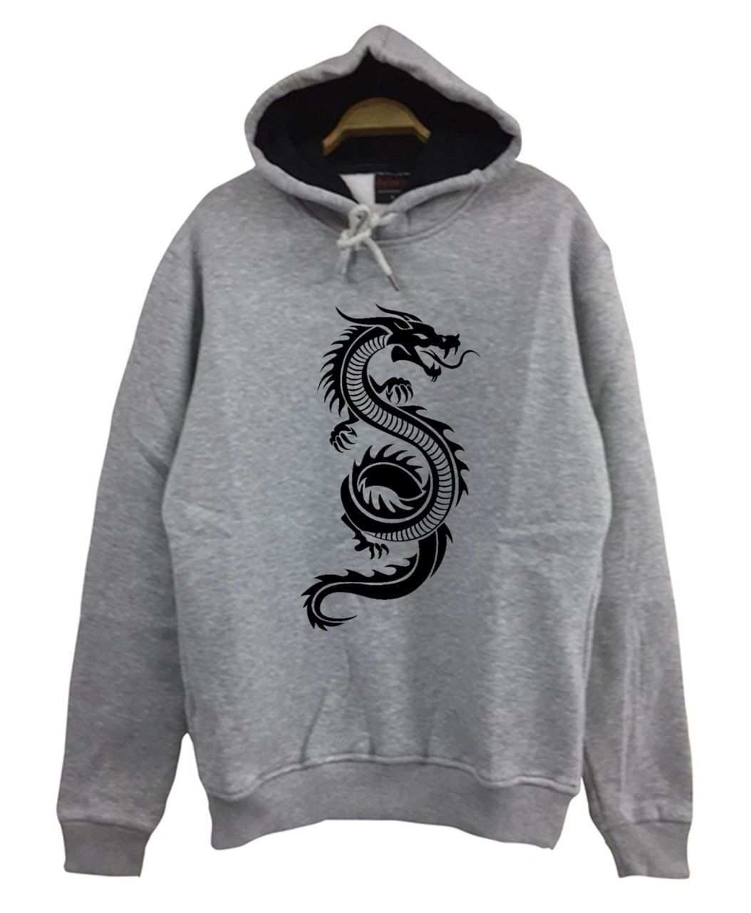 Ejderha Baskılı Sweatshirt BEYAZ - M