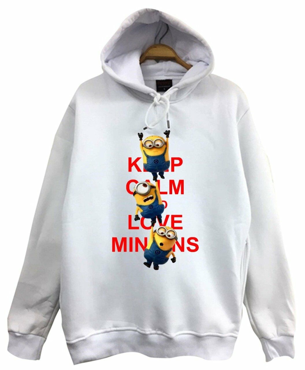 Minions Baskılı Kapüşonlu Sweatshirt