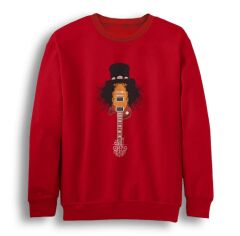 GunsN'Roses Slash Baskılı Bisiklet Yaka Sweatshirt