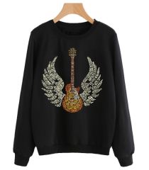 GİTAR Baskılı Sweatshirt