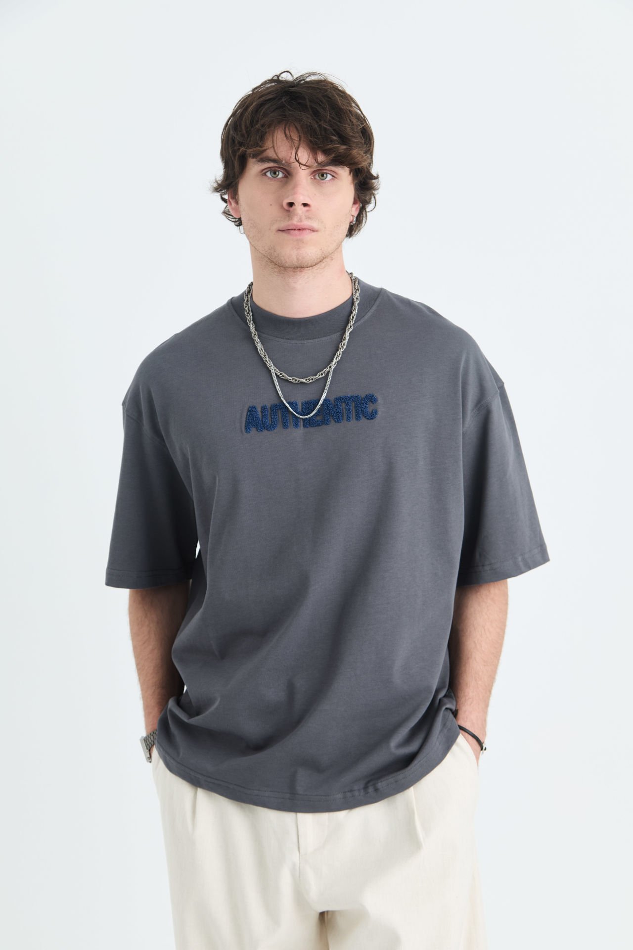 Auethentic Baskılı Unisex %100 Pamuk T-shirt
