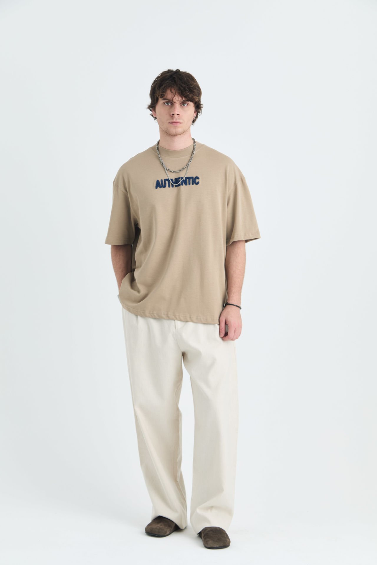 Auethentic Baskılı Unisex %100 Pamuk T-shirt