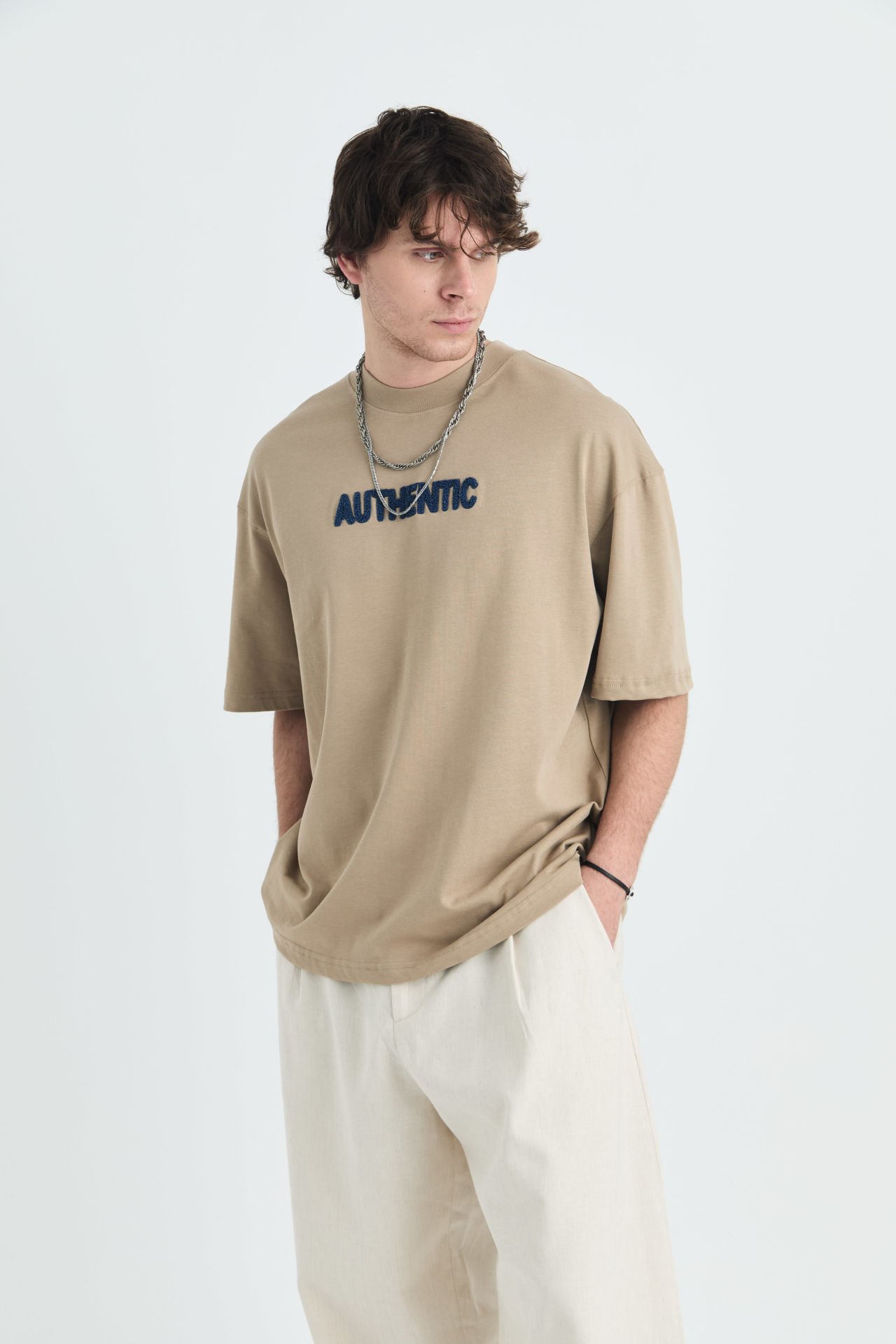 Auethentic Baskılı Unisex %100 Pamuk T-shirt