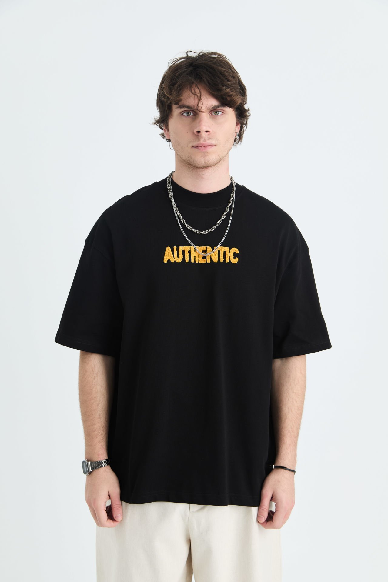 Auethentic Baskılı Unisex %100 Pamuk T-shirt