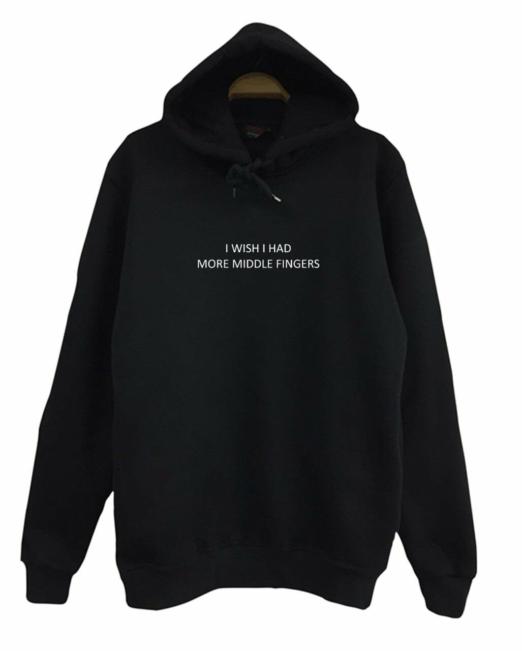 I Wish I Had - Slogan Baskılı Kapüşonlu Sweatshirt